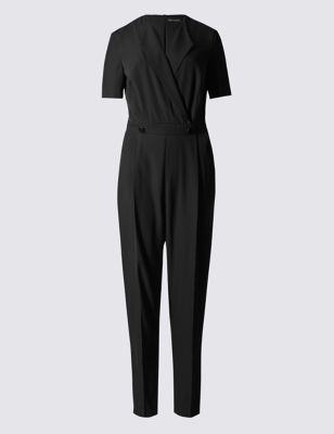 4 way stretch Tailored Fit Jumpsuit with Buttonsafe&trade;
